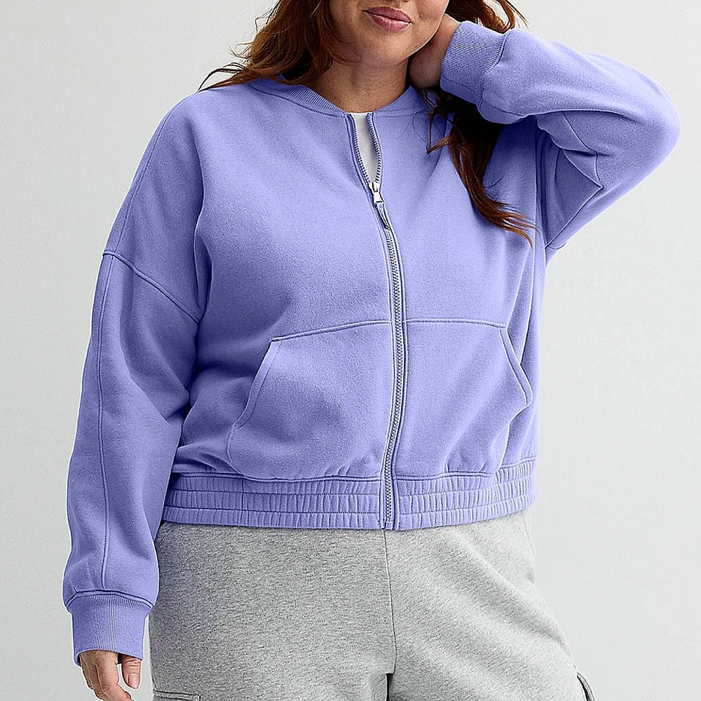 NWT 2XL Fleece Jacket w Pockets Bomber Style